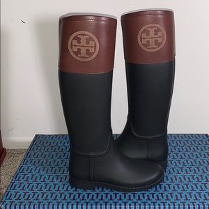 Tory Burch Rain Boot Navy/Black
